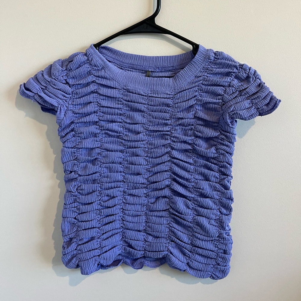 Anthropologie Periwinkle Popcorn Bubble Top